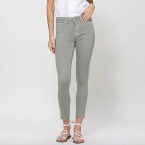 Vervet Mid Rise Raw Hem Jeans
